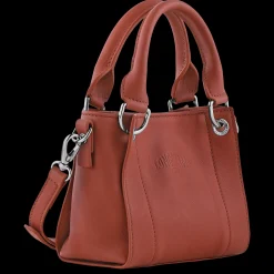 Clearance Longchamp Sac à Main XS 3D Châtaigne