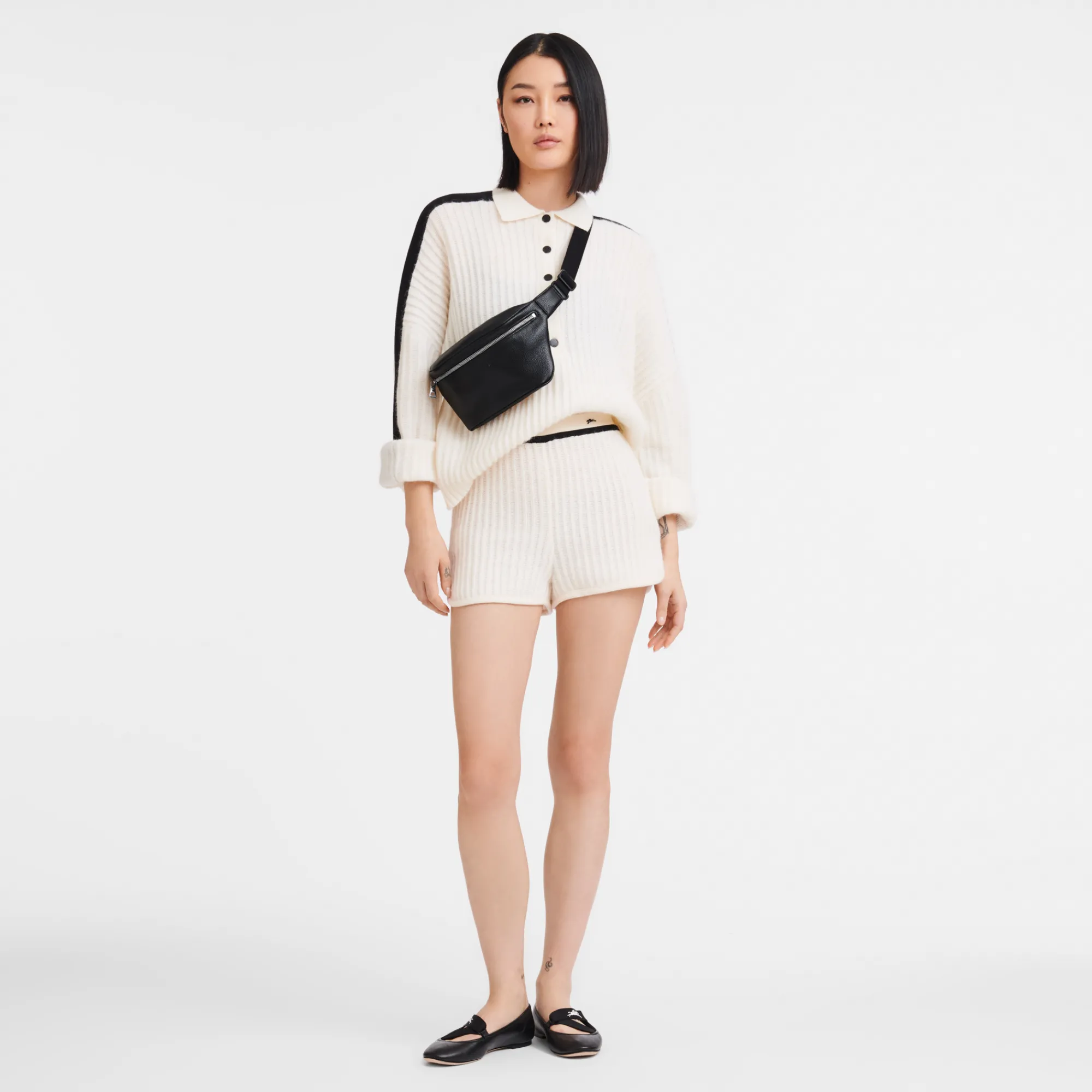 Discount Longchamp Sac Banane M Le Foulonné Noir