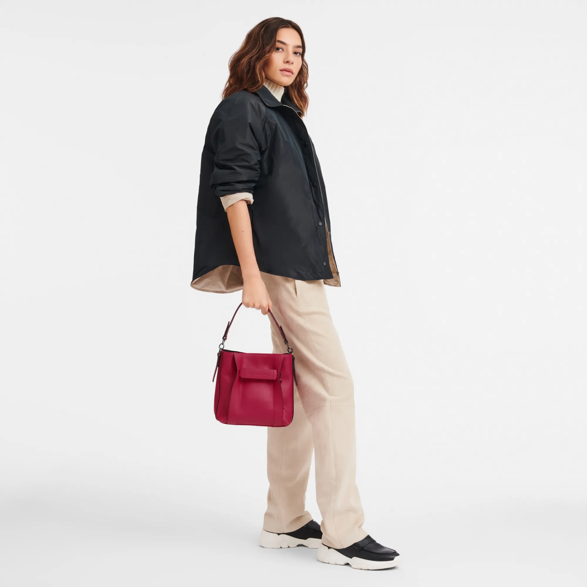 New Longchamp Sac Bandoulière S 3D Magenta