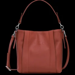 Clearance Longchamp Sac Bandoulière S 3D Châtaigne