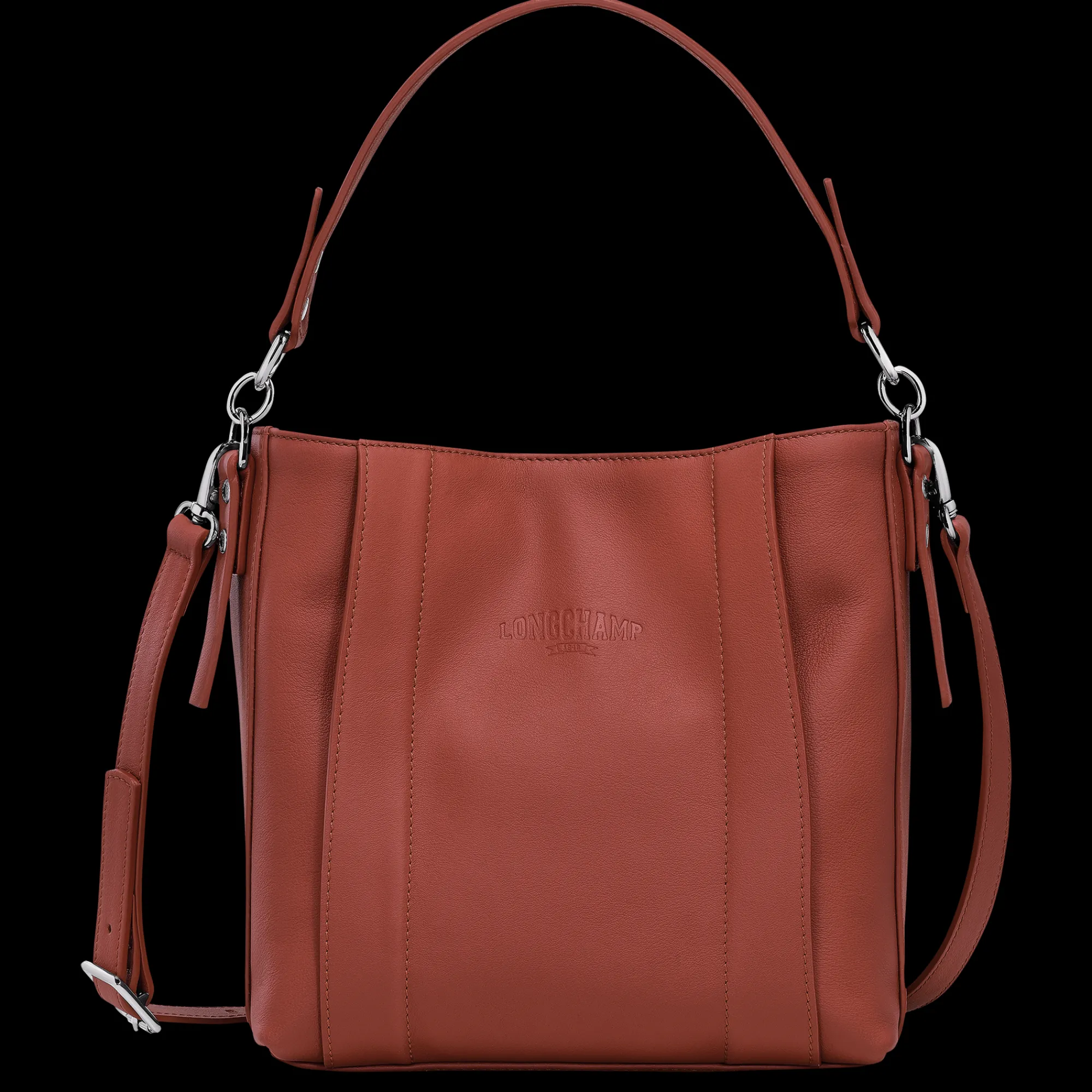 Clearance Longchamp Sac Bandoulière S 3D Châtaigne
