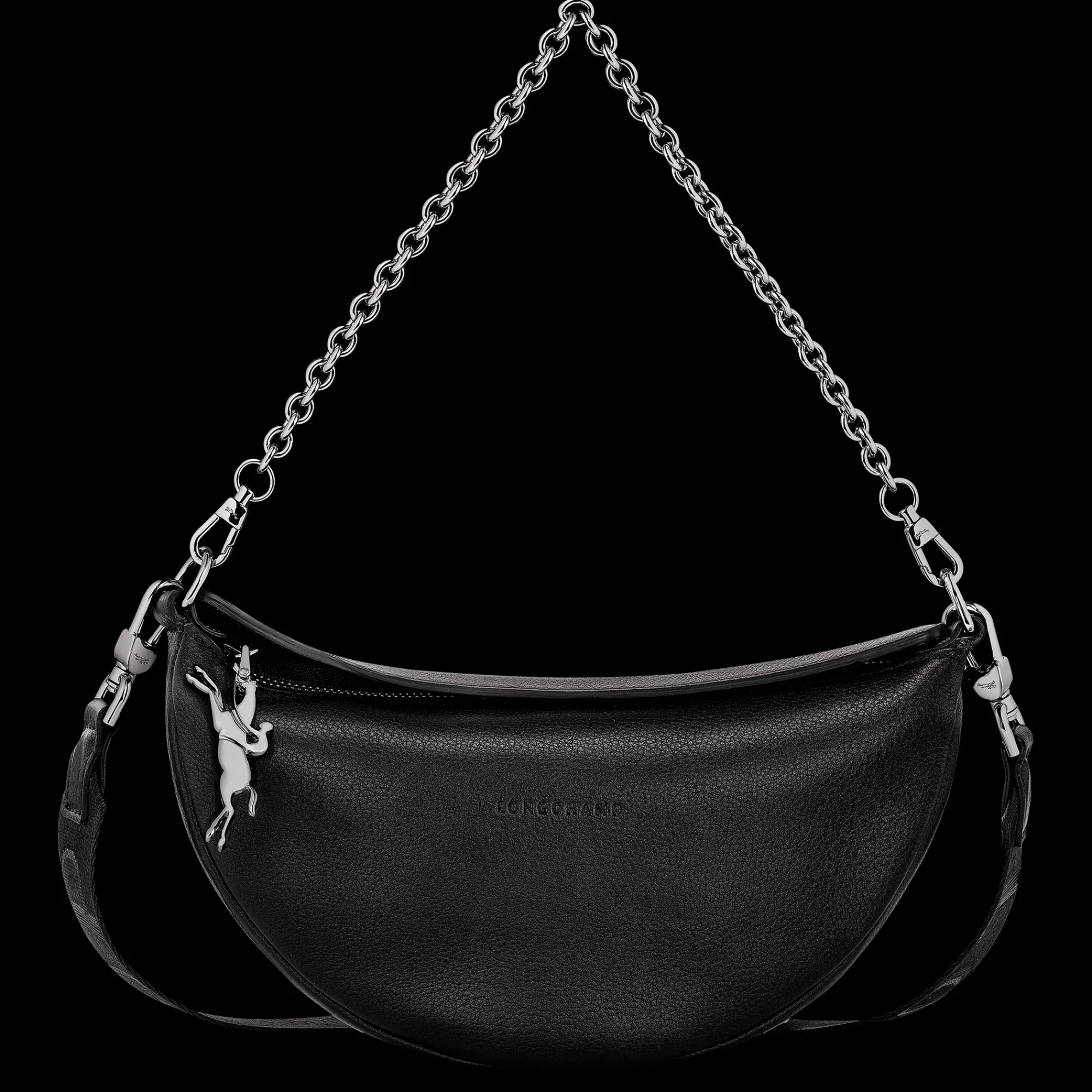 Clearance Longchamp Sac Bandoulière S Smile Noir