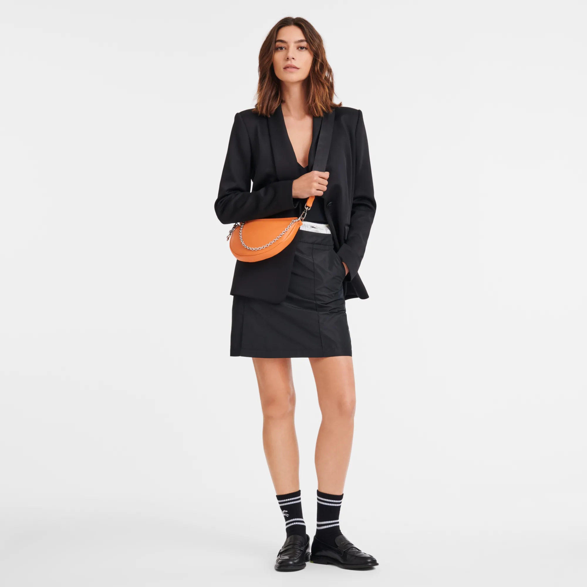 Outlet Longchamp Sac Bandoulière S Smile Orange