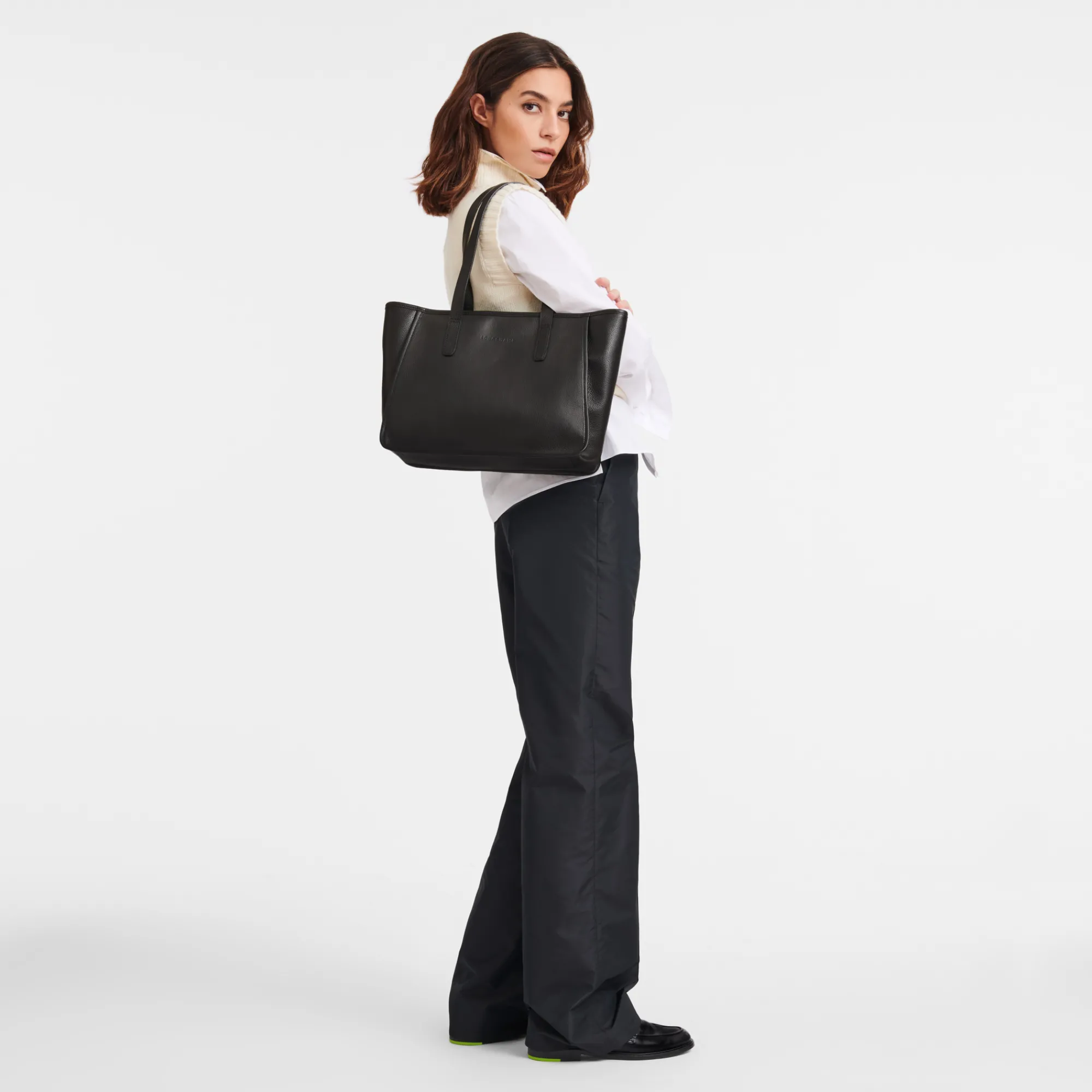 Longchamp Sac Cabas L Le Foulonné Noir