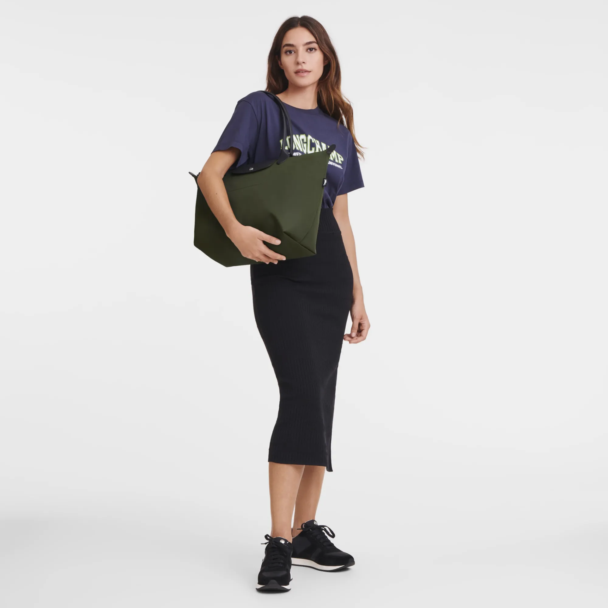 New Longchamp Sac Cabas L Le Pliage Collection Kaki