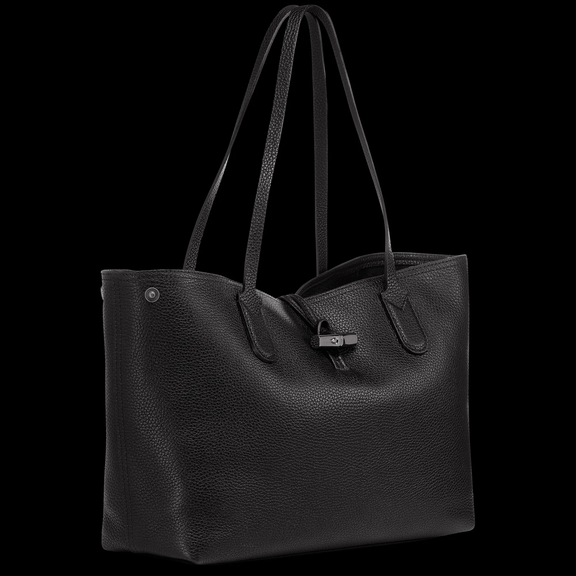 Outlet Longchamp Sac Cabas L Le Roseau Essential Noir