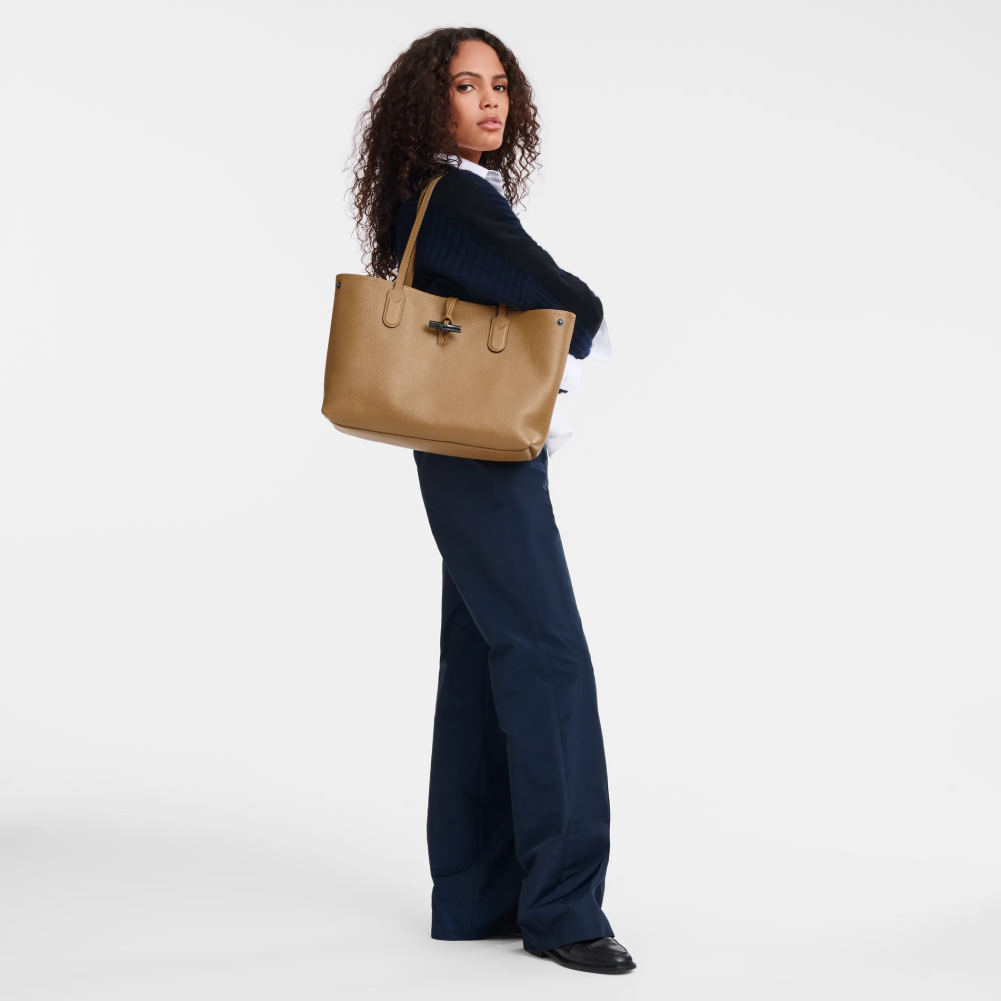 New Longchamp Sac Cabas L Le Roseau Essential Chamois