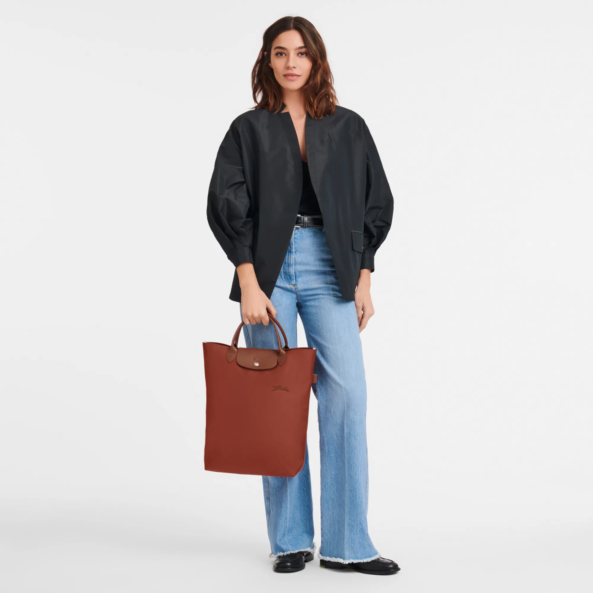 Outlet Longchamp Sac Cabas M Le Pliage Green Châtaigne