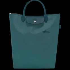 Sale Longchamp Sac Cabas M Le Pliage Green Paon