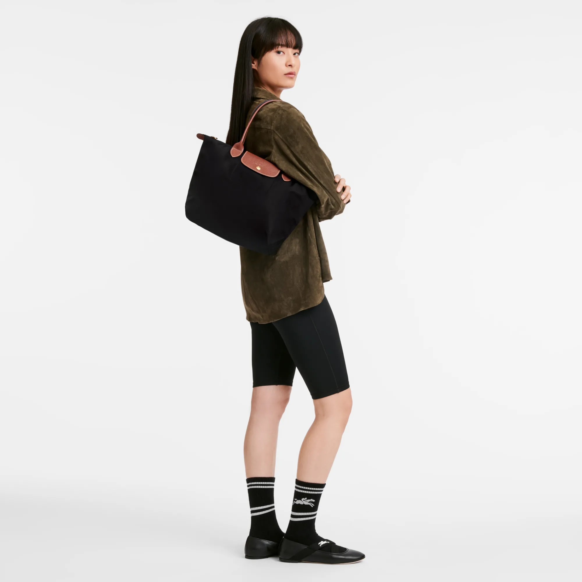 Outlet Longchamp Sac Cabas M Le Pliage Original Noir