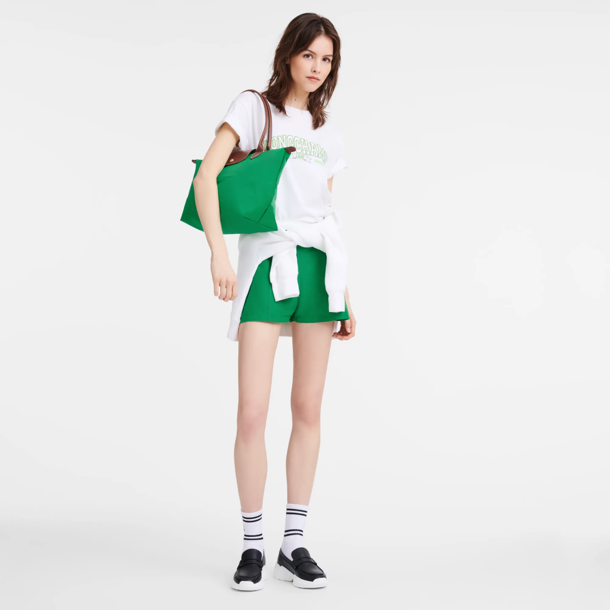 Sale Longchamp Sac Cabas M Le Pliage Original Vert