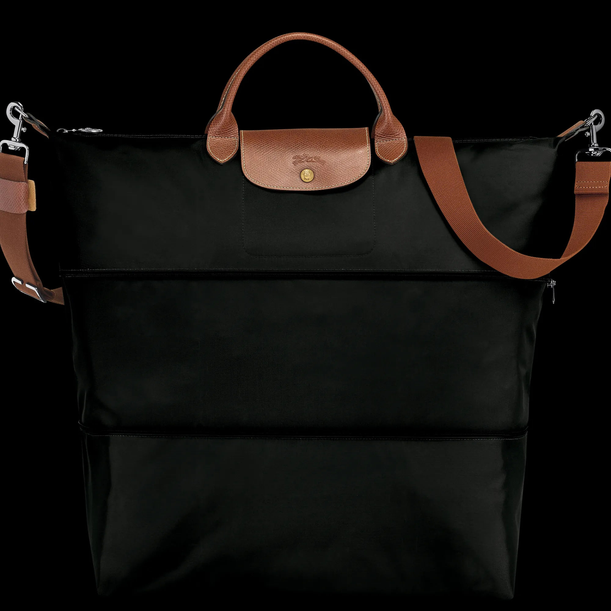 Online Longchamp Sac De Voyage Extensible Le Pliage Original Noir