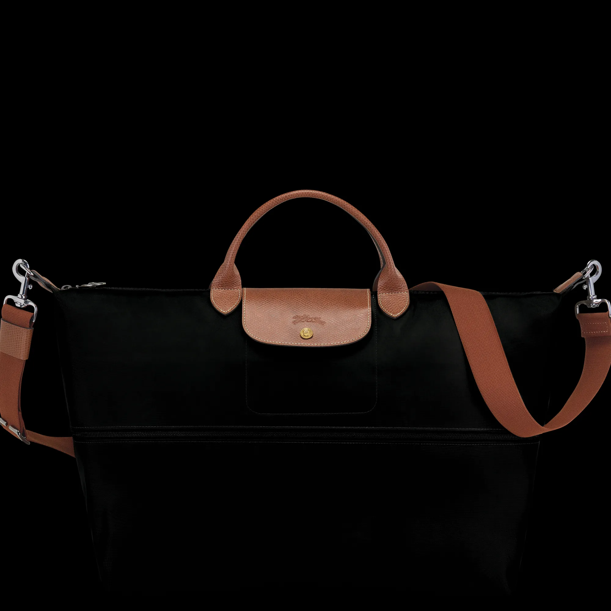 Online Longchamp Sac De Voyage Extensible Le Pliage Original Noir