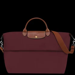 Discount Longchamp Sac De Voyage Extensible Le Pliage Original Bordeaux