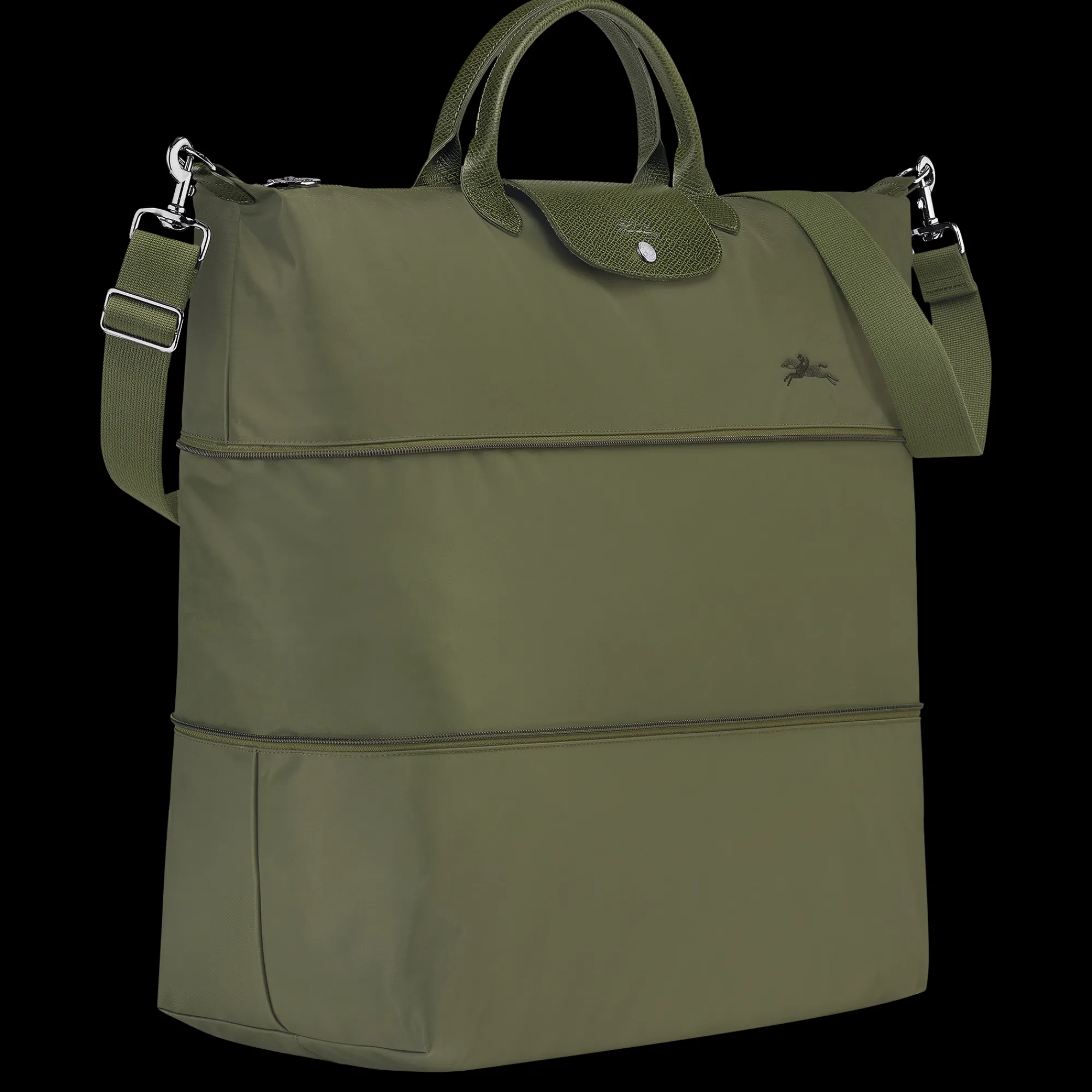 Sale Longchamp Sac De Voyage Extensible Le Pliage Green Forêt