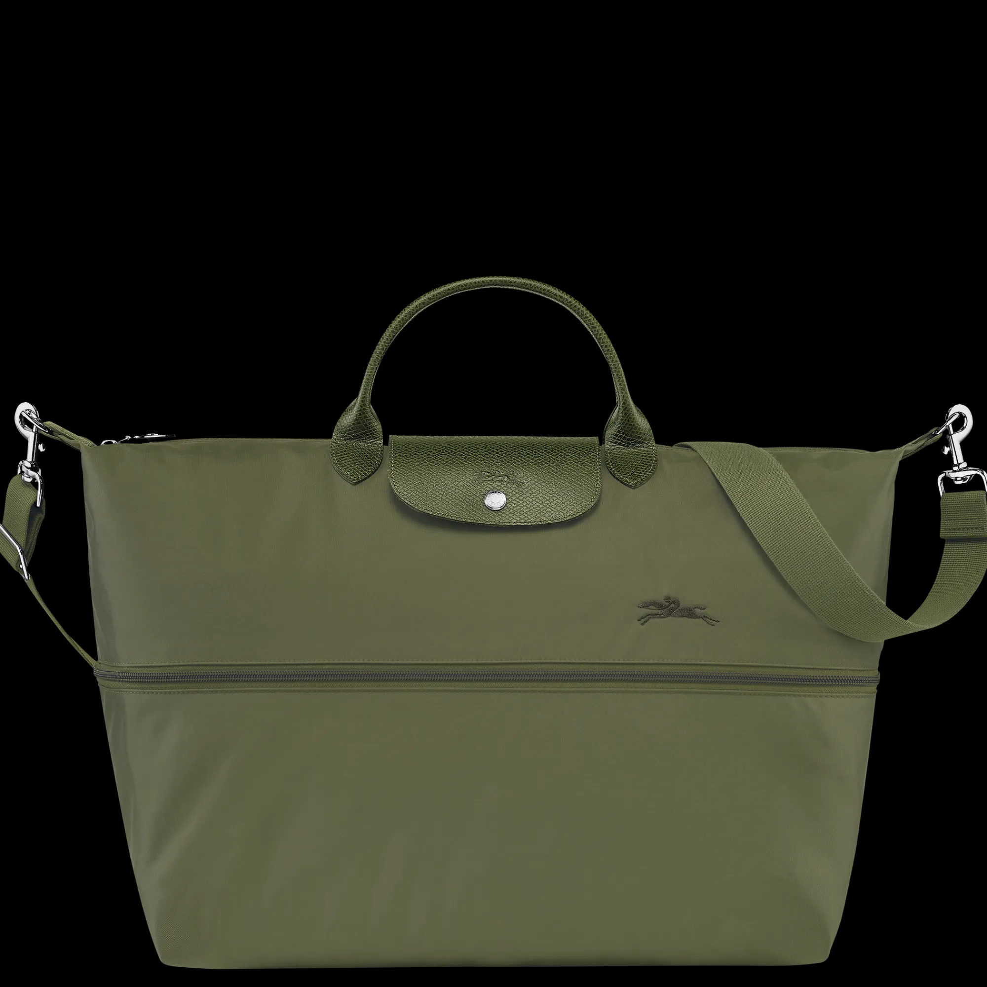 Sale Longchamp Sac De Voyage Extensible Le Pliage Green Forêt