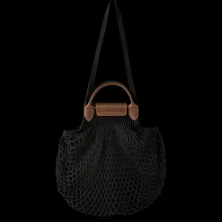 Sale Longchamp Sac Filet L Le Pliage Filet Noir