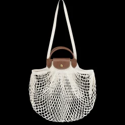 Hot Longchamp Sac Filet L Le Pliage Filet Ecru