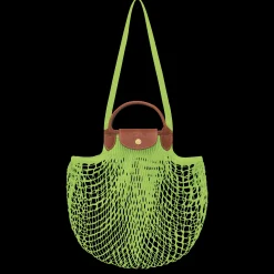 Discount Longchamp Sac Filet L Le Pliage Filet Vert Lumière
