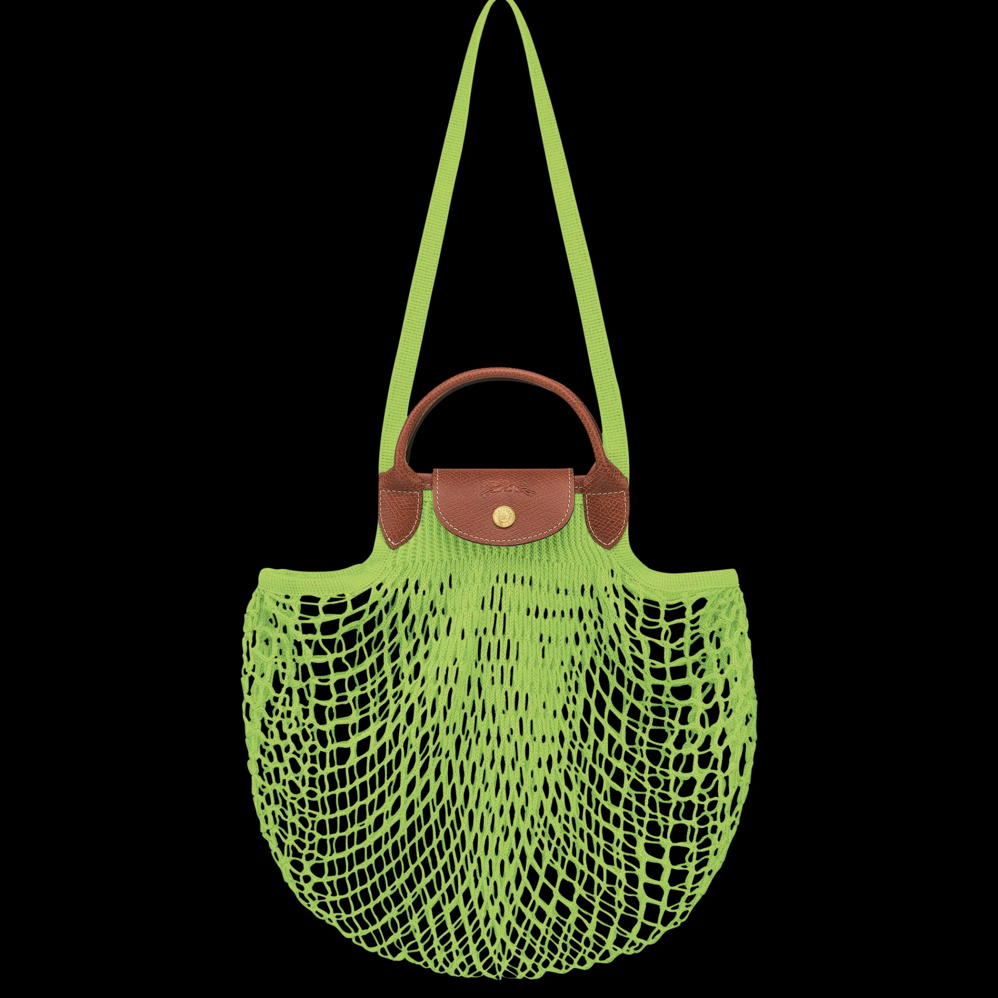 Discount Longchamp Sac Filet L Le Pliage Filet Vert Lumière