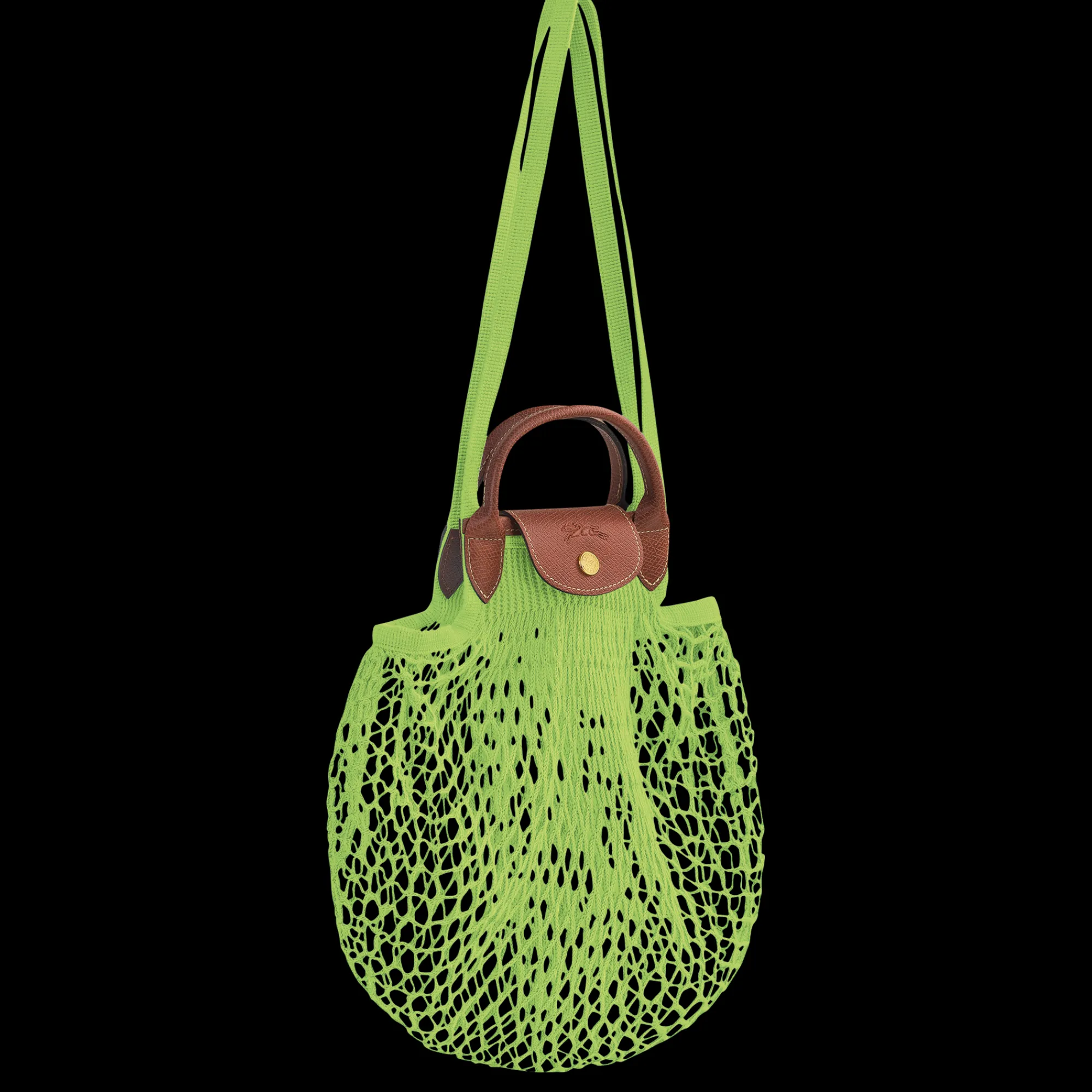 Discount Longchamp Sac Filet L Le Pliage Filet Vert Lumière