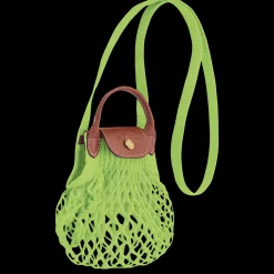 Outlet Longchamp Sac Filet XS Le Pliage Filet Vert Lumière