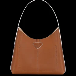 Outlet Longchamp Sac Porté épaule M Le Roseau Cognac