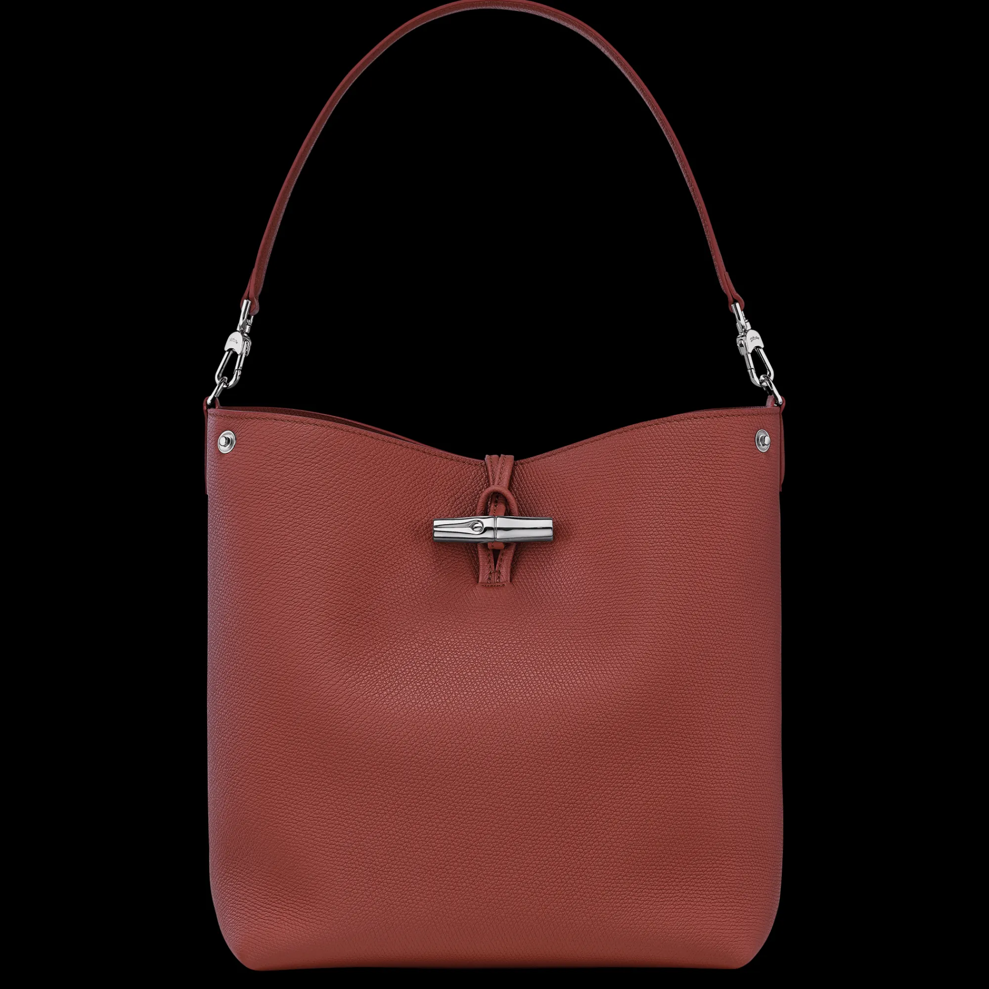 Clearance Longchamp Sac Porté épaule M Le Roseau Châtaigne