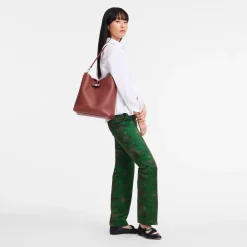 Clearance Longchamp Sac Porté épaule M Le Roseau Châtaigne