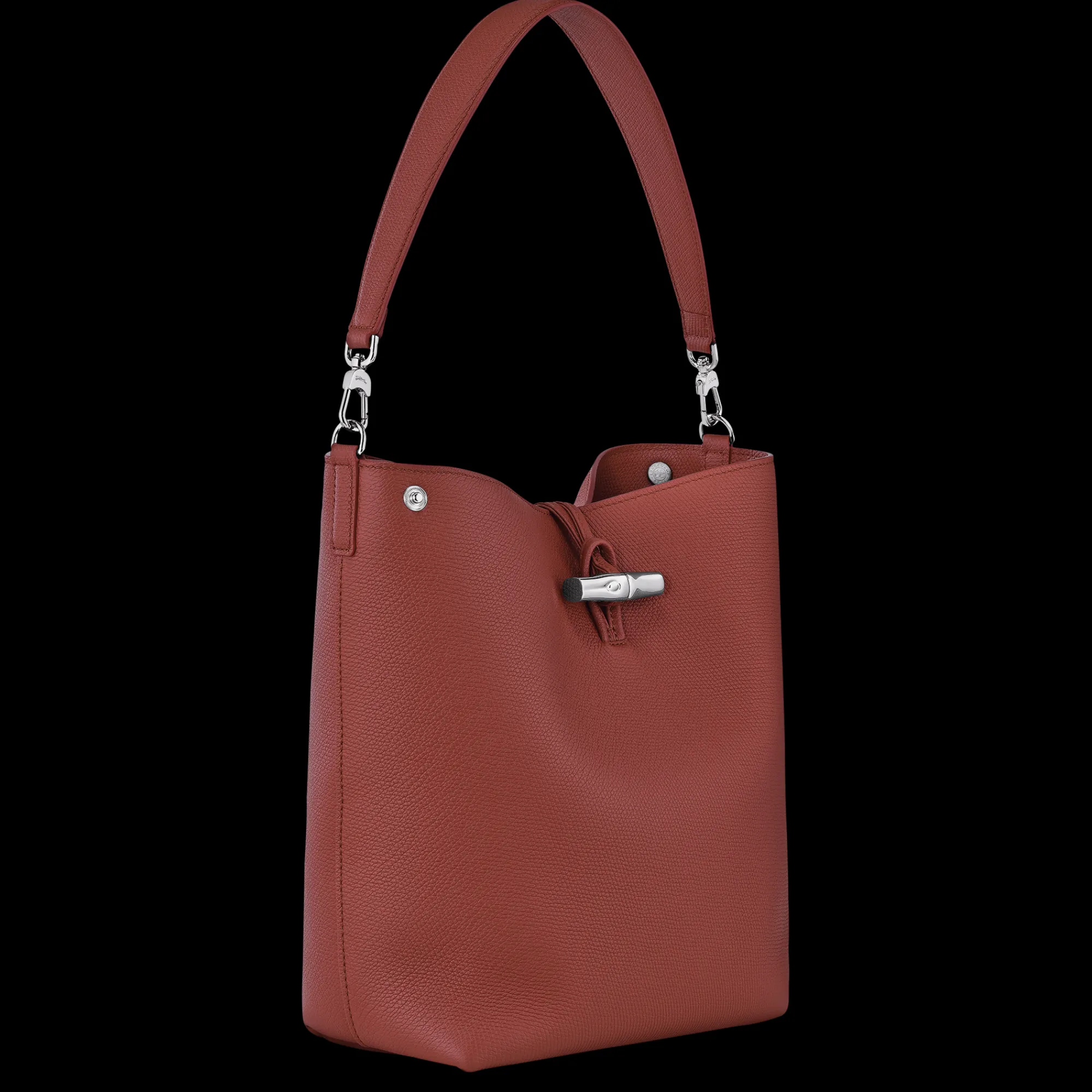 Clearance Longchamp Sac Porté épaule M Le Roseau Châtaigne