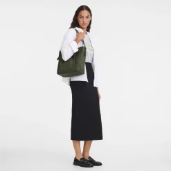 Discount Longchamp Sac Porté épaule M 3D Kaki