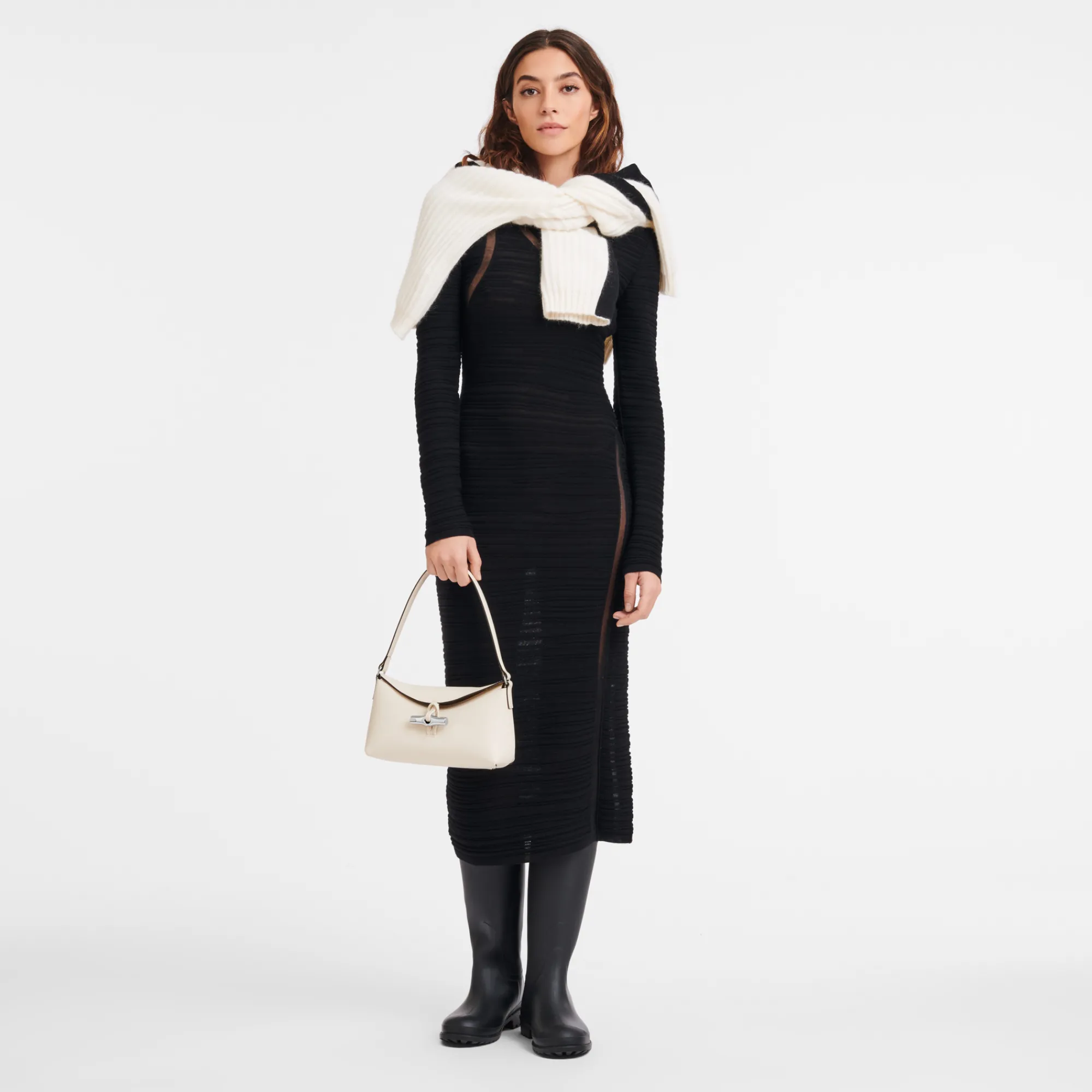 Clearance Longchamp Sac Porté épaule S Le Roseau Ecru