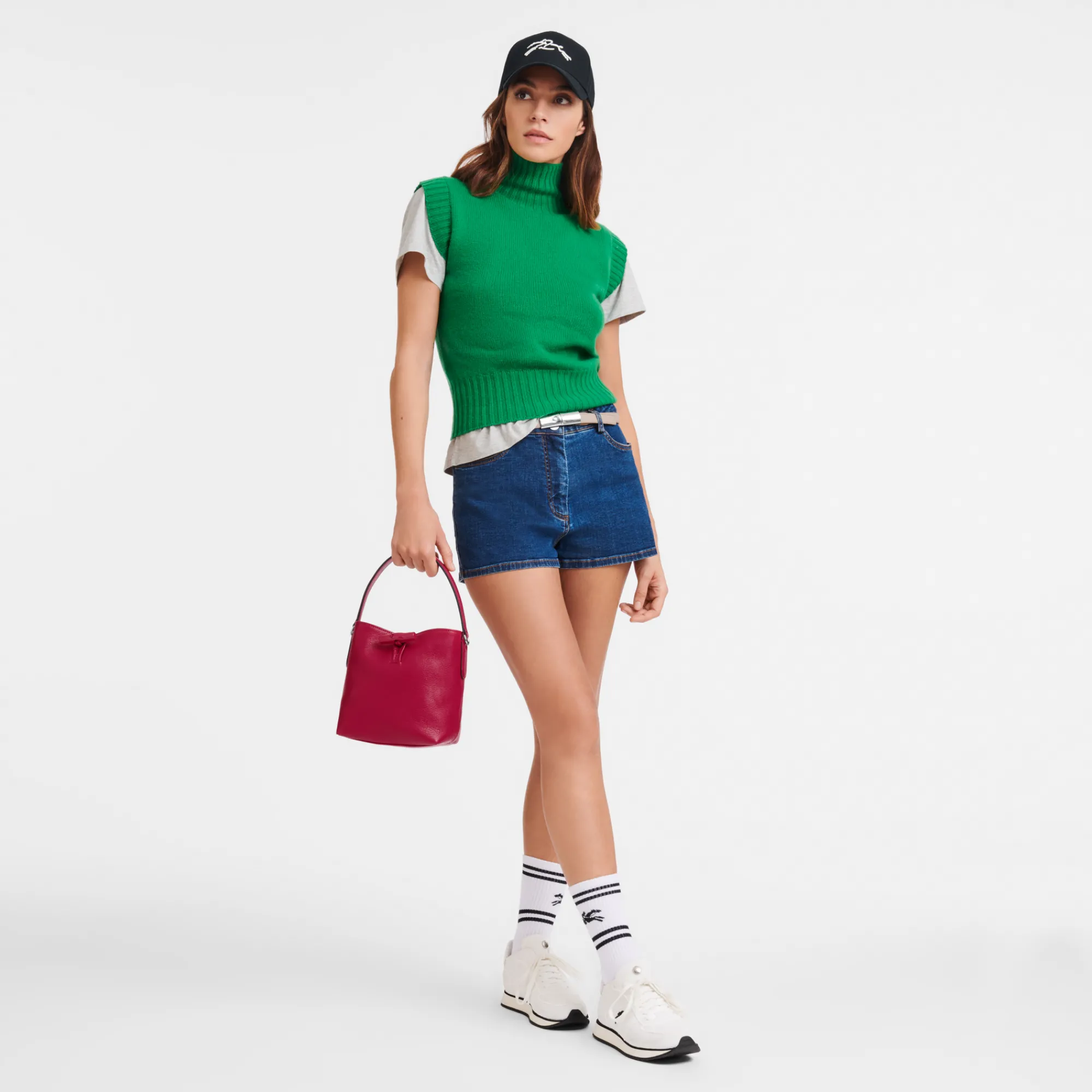 Discount Longchamp Sac Seau XS Le Roseau Magenta