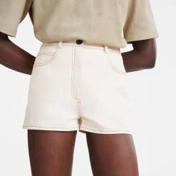 New Longchamp Short Ecru