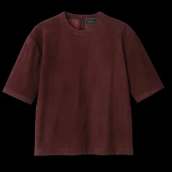 New Longchamp Tee-shirt En Cuir Bordeaux