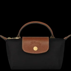 Clearance Longchamp Trousse Cosmétiques Avec Poignée Le Pliage Original Noir