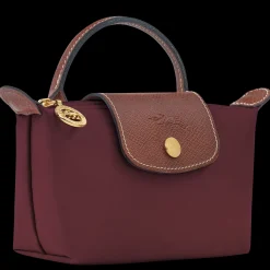 New Longchamp Trousse Cosmétiques Avec Poignée Le Pliage Original Bordeaux
