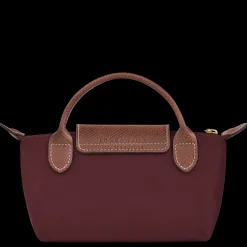 New Longchamp Trousse Cosmétiques Avec Poignée Le Pliage Original Bordeaux