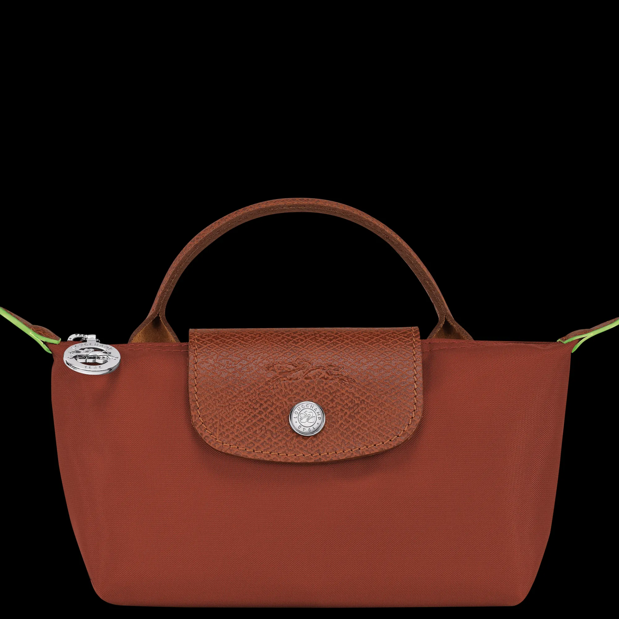 Clearance Longchamp Trousse Cosmétiques Avec Poignée Le Pliage Green Châtaigne