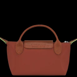 Clearance Longchamp Trousse Cosmétiques Avec Poignée Le Pliage Green Châtaigne