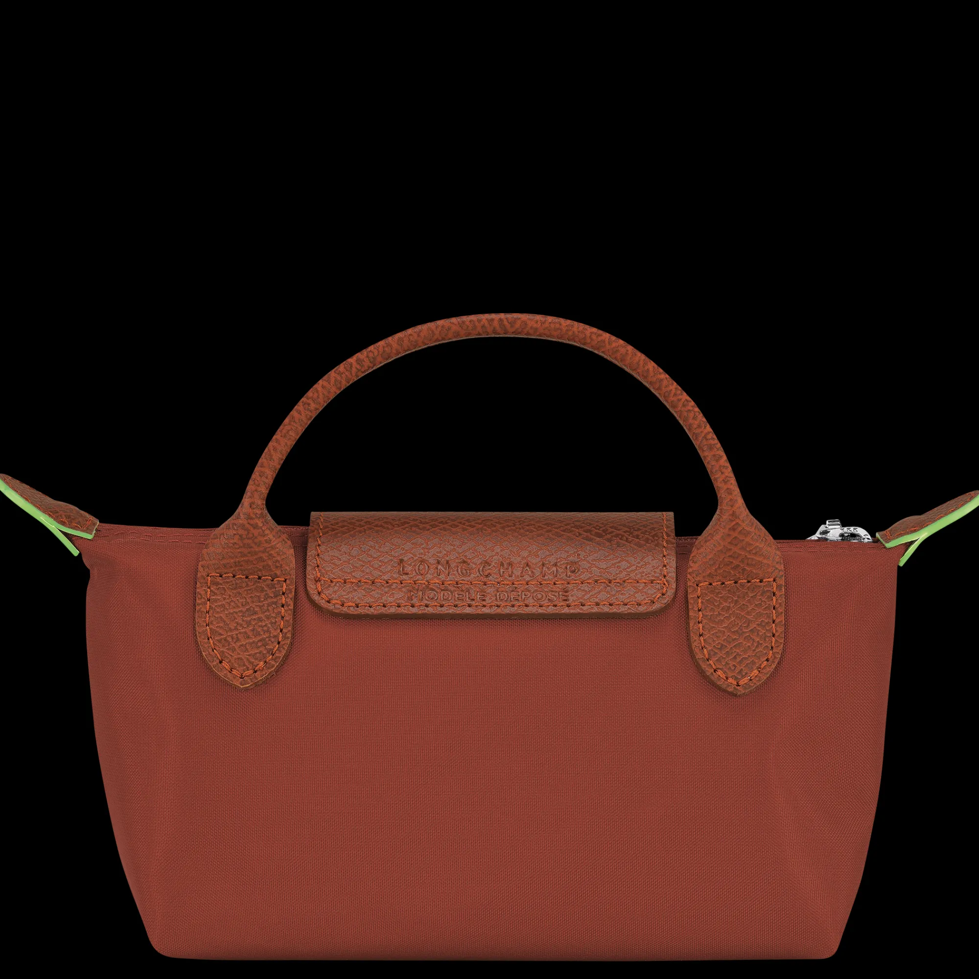 Clearance Longchamp Trousse Cosmétiques Avec Poignée Le Pliage Green Châtaigne