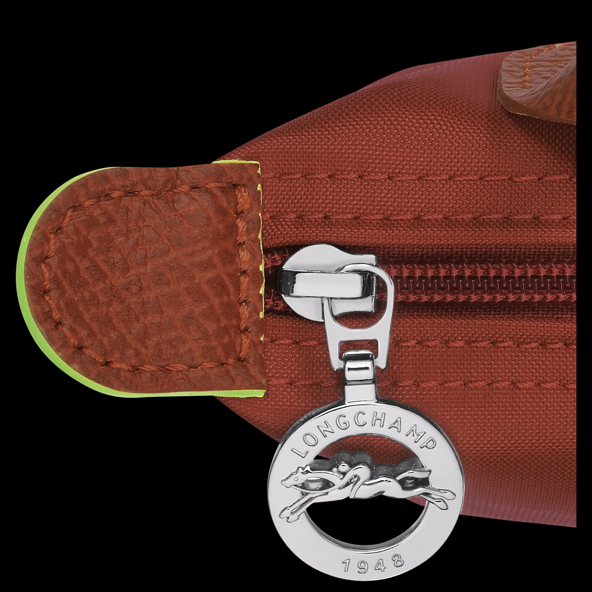 Clearance Longchamp Trousse Cosmétiques Avec Poignée Le Pliage Green Châtaigne