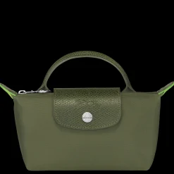 Discount Longchamp Trousse Cosmétiques Avec Poignée Le Pliage Green Forêt