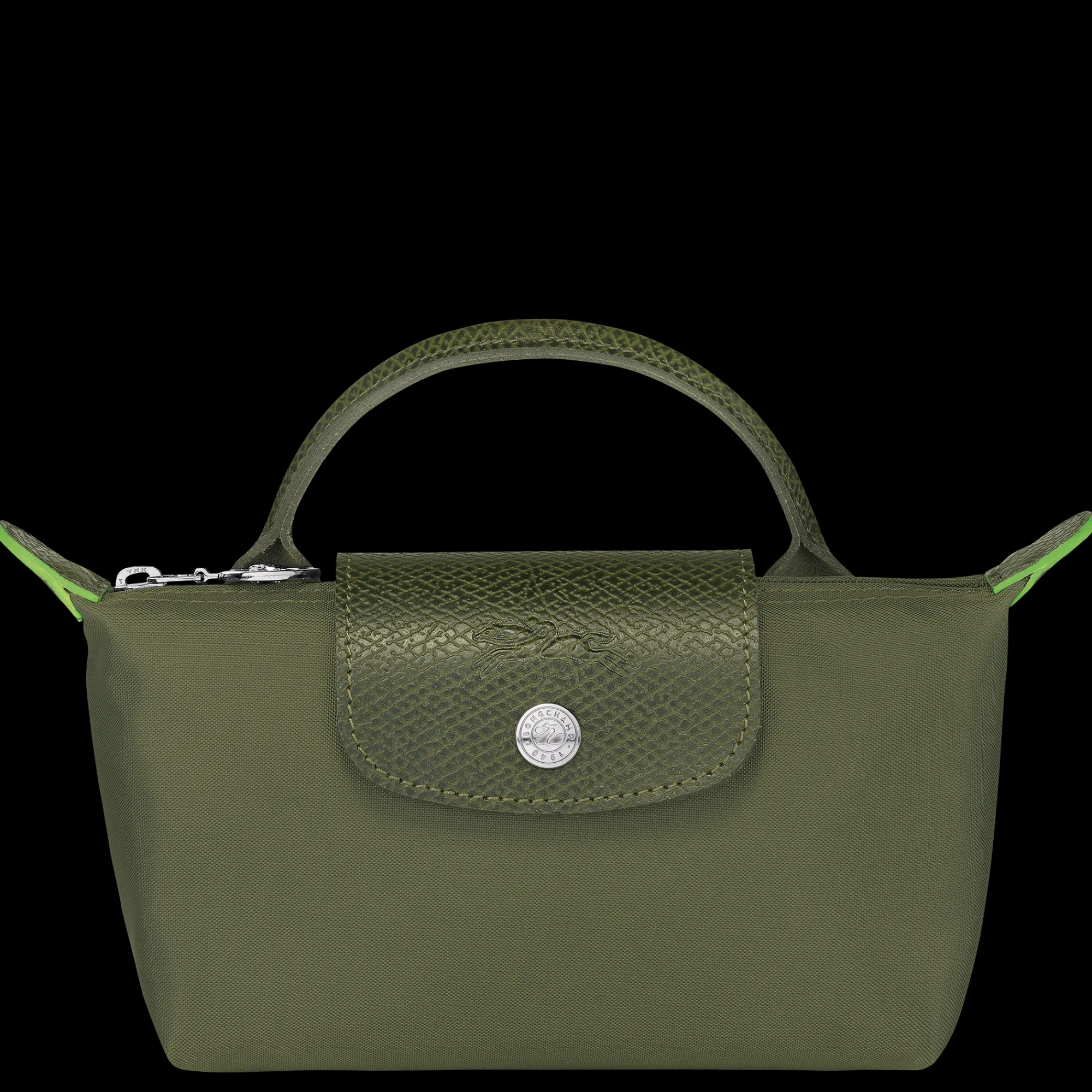 Discount Longchamp Trousse Cosmétiques Avec Poignée Le Pliage Green Forêt