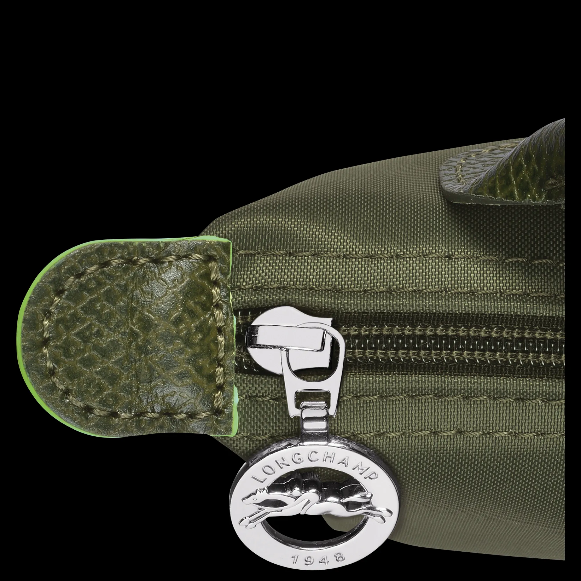 Discount Longchamp Trousse Cosmétiques Avec Poignée Le Pliage Green Forêt