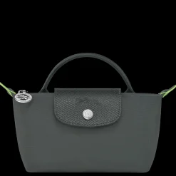 New Longchamp Trousse Cosmétiques Avec Poignée Le Pliage Green Graphite
