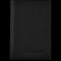 Discount Longchamp Étui Passeport Le Foulonné Noir