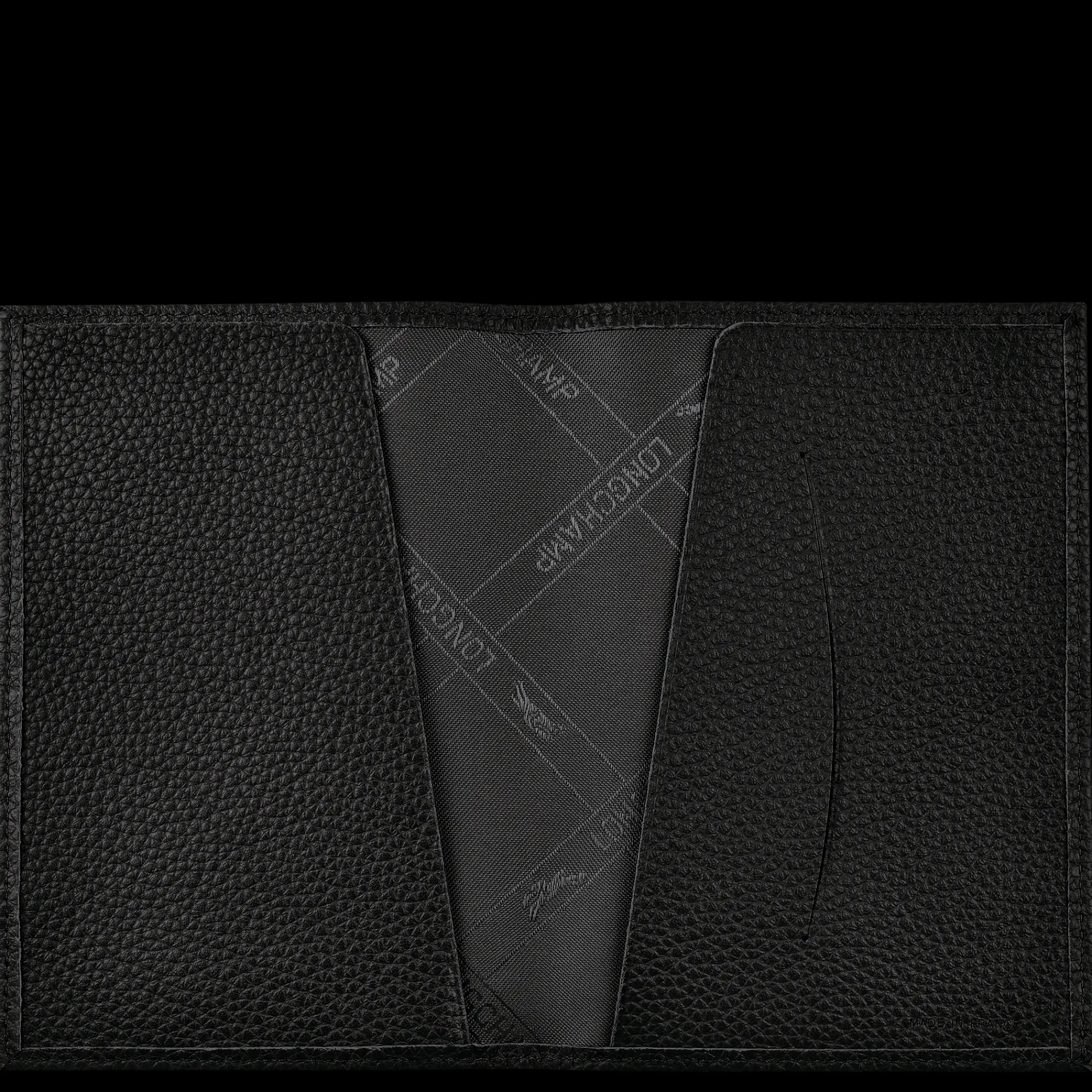 Discount Longchamp Étui Passeport Le Foulonné Noir