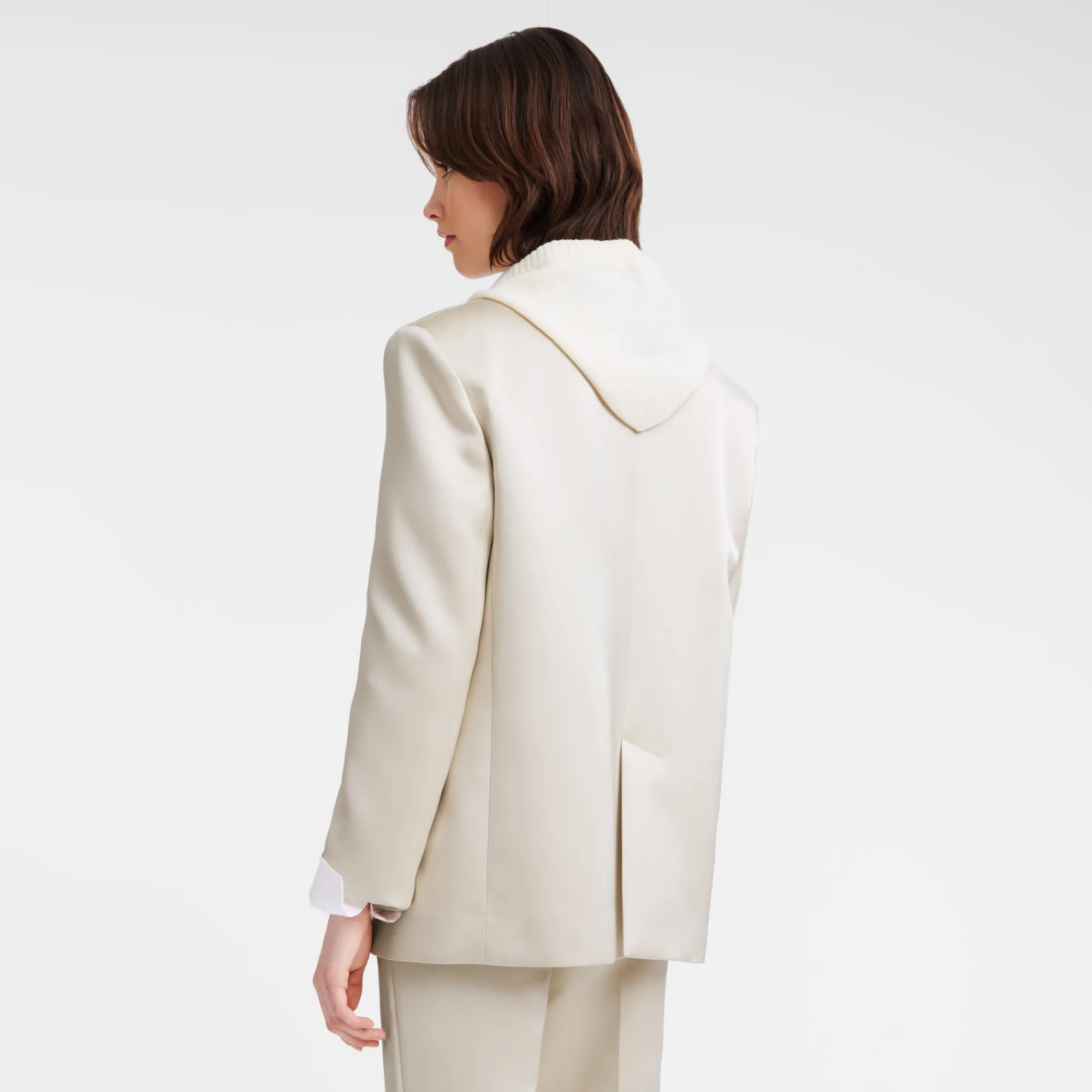 Longchamp Veste Oversize Ecru